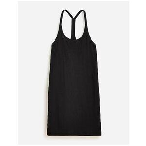 J. Crew Relaxed Lightweight Quick Dry Slub Cotton Tank Dress Black Size XS NWT